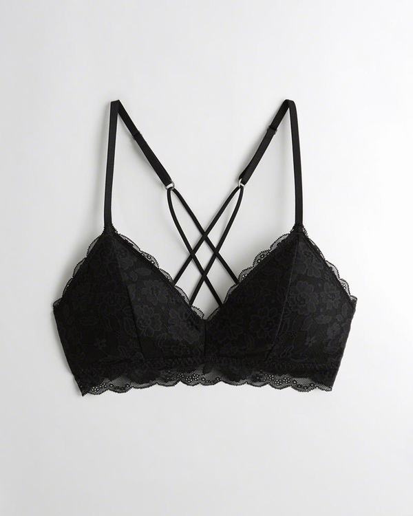 Bralette Hollister Donna Strappy Trianglelette With Removable Pads Nere Italia (699JCLFX)